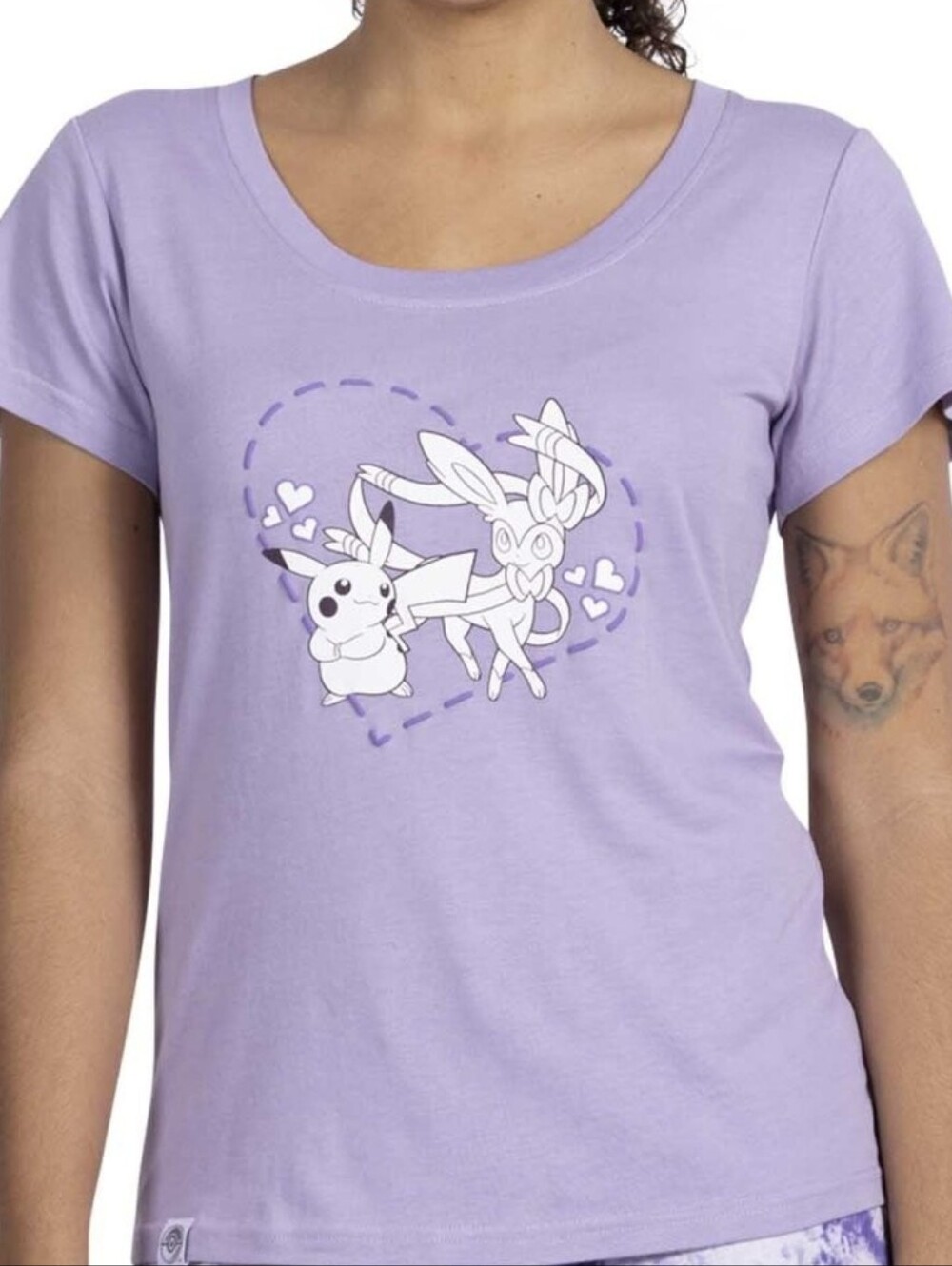 Pokemon Lavender Pikachu & Sylveon Short Sleeve Tee